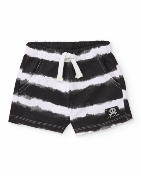 Bermuda in maglia da bambino a righe