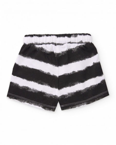 Bermuda in maglia da bambino a righe