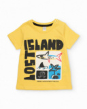 T-shirt in maglia da bambino con stampa illustrata