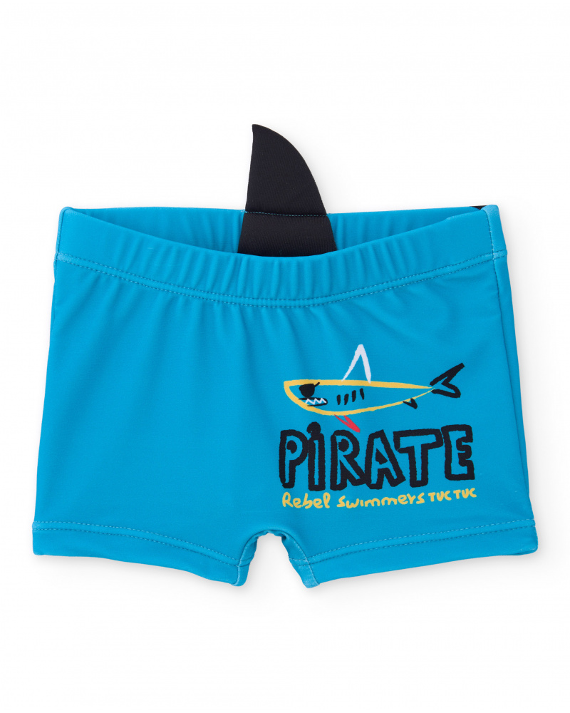 Costume da bagno da bambino in maglia con dettaglio in rilievo