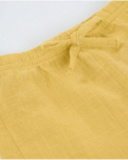 Shorts da bambina in tessuto con ricamo laterale