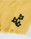 Shorts da bambina in tessuto con ricamo laterale