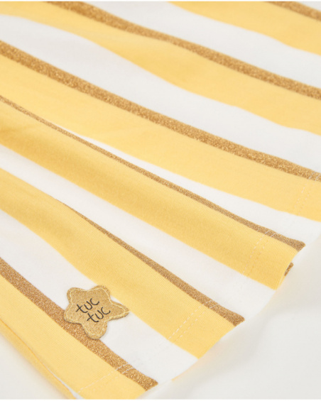 Vestito in maglia da bambina con applicazione floreale