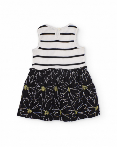 Vestito in maglia da bambina a righe