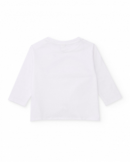 T-shirt in maglia da bambina con dettagli brillanti