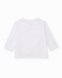 T-shirt in maglia da bambina con dettagli brillanti