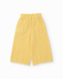 Pantaloni da bambina in tessuto con taglio culotte