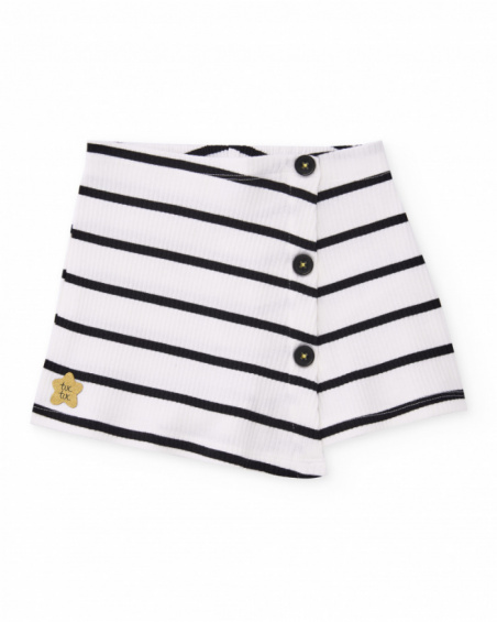 Gonna-pantalone in maglia da bambina con design asimmetrico