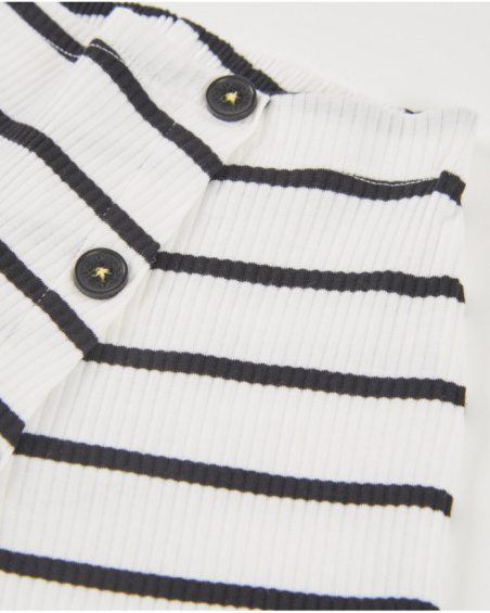 Gonna-pantalone in maglia da bambina con design asimmetrico