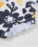 Costume da bagno da bambina in maglia con design asimmetrico