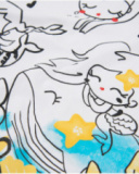 Vestito in maglia da bambina con stampa di sirene