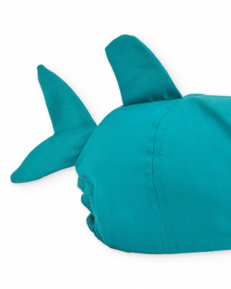 Cappellino da bambino in tessuto con dettagli in rilievo