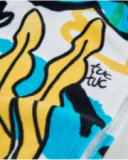 Asciugamano poncho in maglia da bambina con motivo sirena