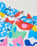 Pantaloni in maglia da bambina con stampa di pesci