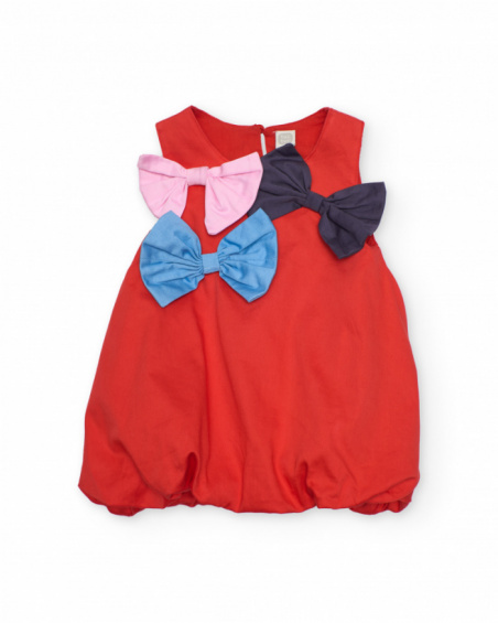 Vestito da bambina in tessuto con motivo palloncino