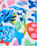 Vestito in maglia da bambina con spalline annodate