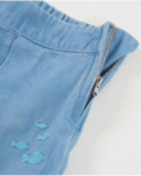 Gonna-pantalone da bambina in tessuto in denim leggero