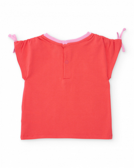 Completo da bambina in maglia con fiocchi sulle maniche