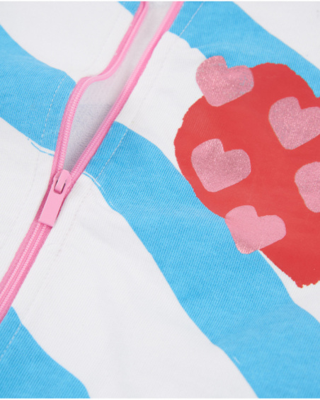 Felpa in maglia da bambina con chiusura a zip