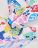 Bikini in maglia da bambina con dettaglio arricciato