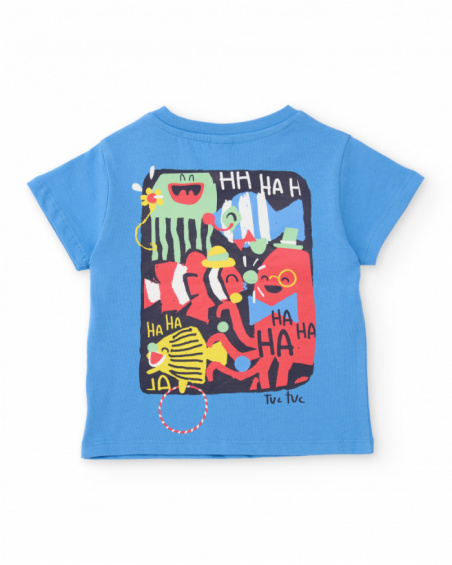 Completo da bambino in maglia con stampa artistica