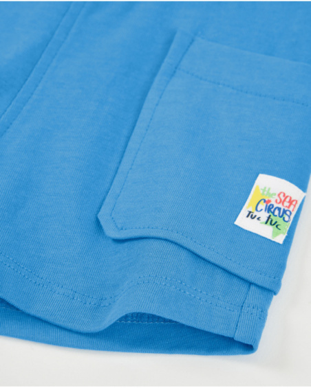 Bermuda bambino in maglia con tasche frontali