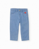 Pantaloni bambino in tessuto e denim morbido