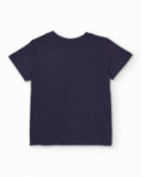 T-shirt bambino in maglia con stampa di pesci pagliaccio