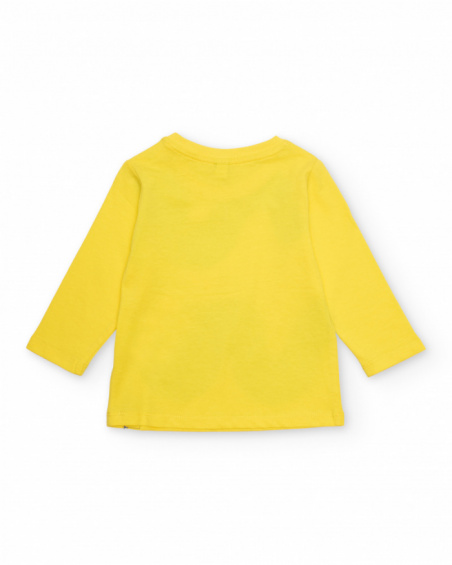 T-shirt bambino in maglia con taschino stampato