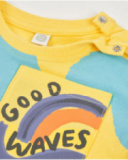 T-shirt bambino in maglia con taschino stampato