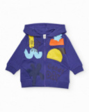 Felpa bambino in maglia con chiusura a zip