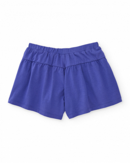 Short da bambina in maglia con design fluido