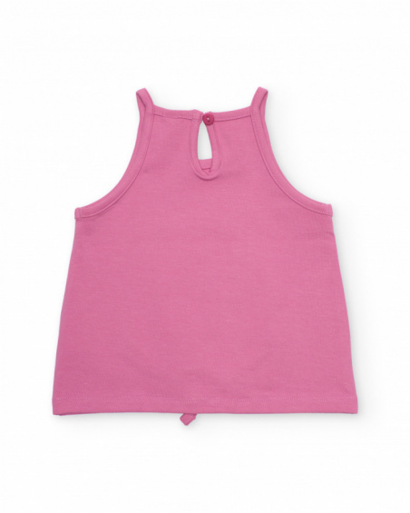 Completo da bambina in maglia con nodo frontale