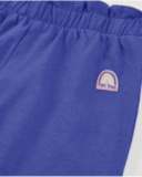 Pantaloni da bambina in maglia con vita elasticizzata arricciata