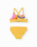 Bikini da bambina in maglia con motivo astratto