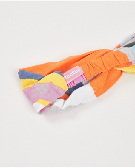 Fascia per bambina in maglia con nodo frontale