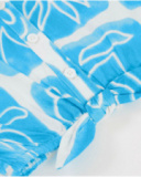 Camicia da bambina in tessuto piano con fondo elasticizzato