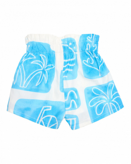 Completo da bambina in tessuto piano con motivo tropicale