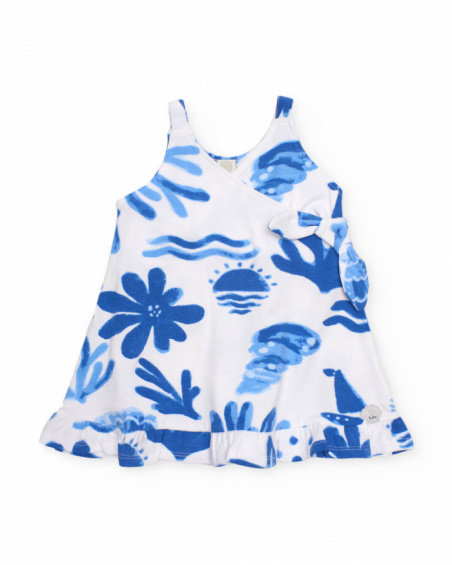 Vestito da bambina in maglia con fiocco laterale