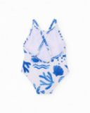 Costume da bagno da bambina in maglia con spalline sottili