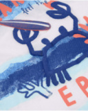 T-shirt da bambino in maglia con divertente design frontale