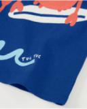 T-shirt da bambino in maglia con stampa di granchi