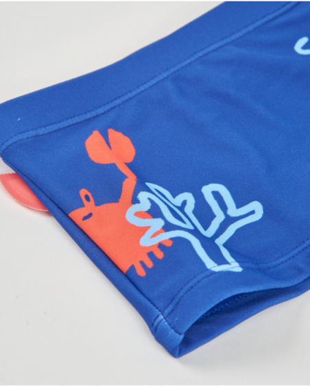 Costume da bagno da bambino in maglia con tessuto elastico