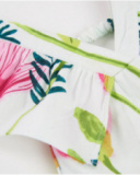 Vestito da bambina in tessuto piano con scollo incrociato