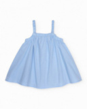 Vestito da bambina in tessuto piano con decorazione a fiore