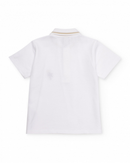 Polo da bambino in maglia con ricamo decorativo