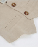 Gilet da bambino in tessuto liscio con chiusura a bottoni