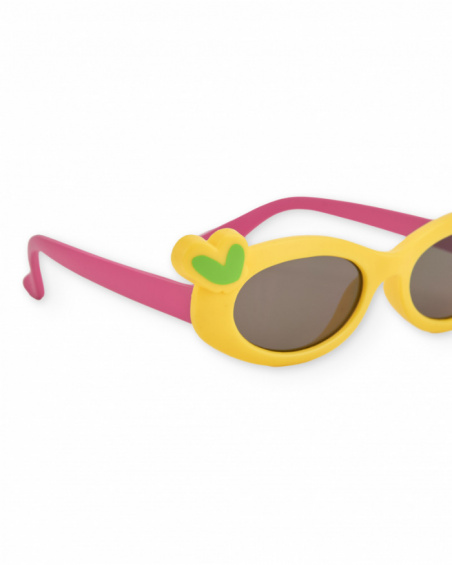 Occhiali da sole da bambina con dettagli a forma di cuore