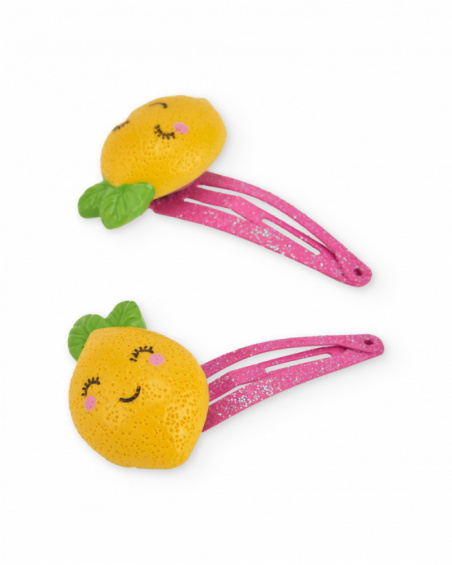 Set di mollettine da bambina con decorazioni a limone