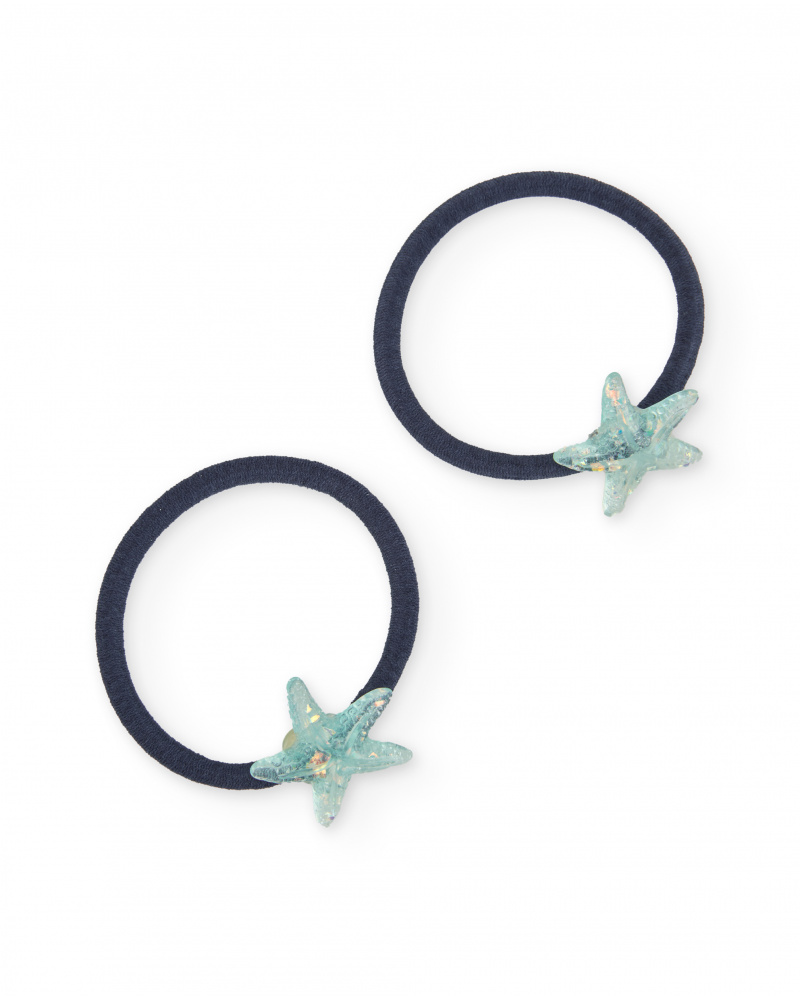 Elastico per capelli da bambina in maglia con stella decorativa